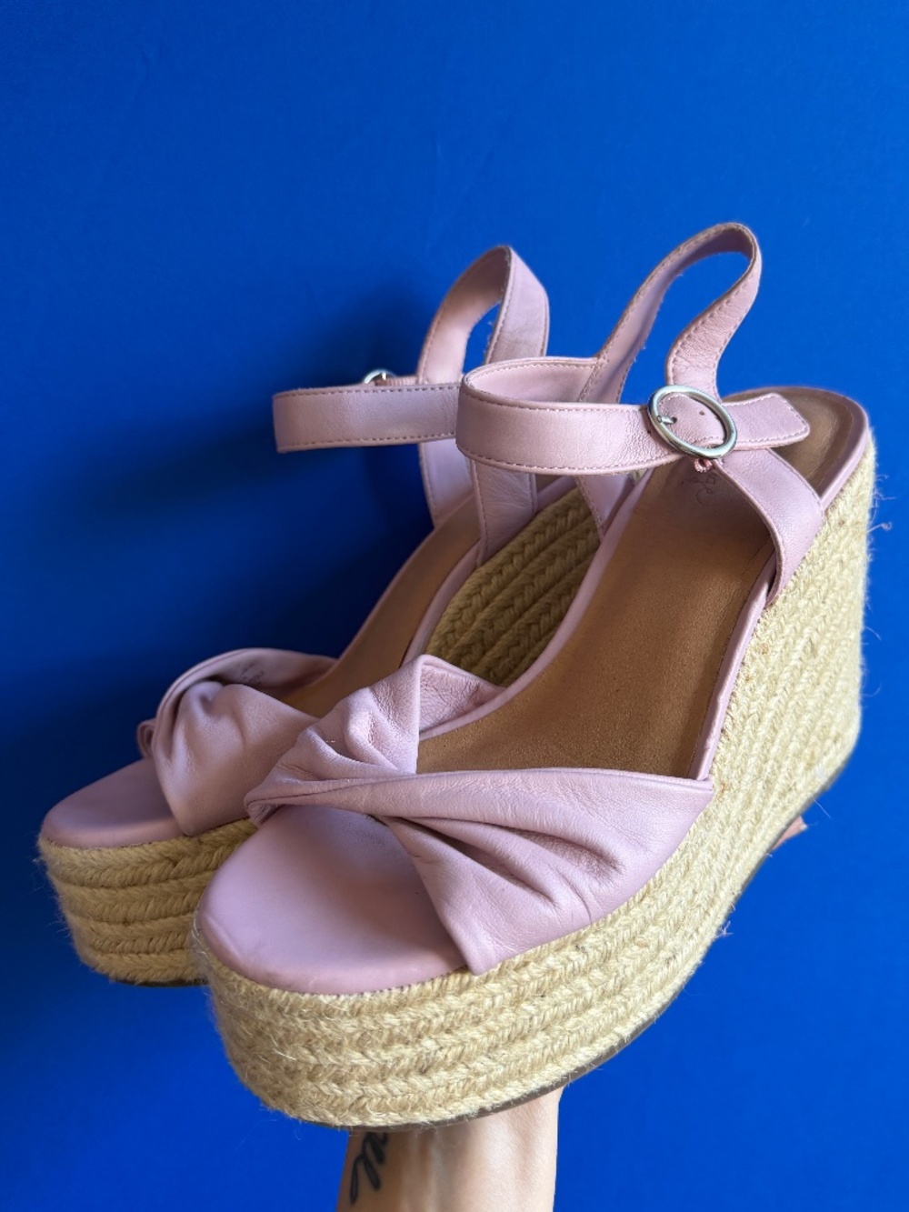 Crown Vintage light lilac/pastel pink Wedge Platform Sandal Size 8M